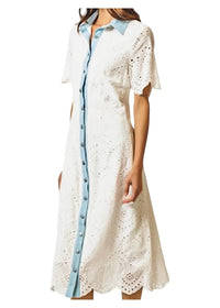 Lalavon - Paola Button-down Midi Dress