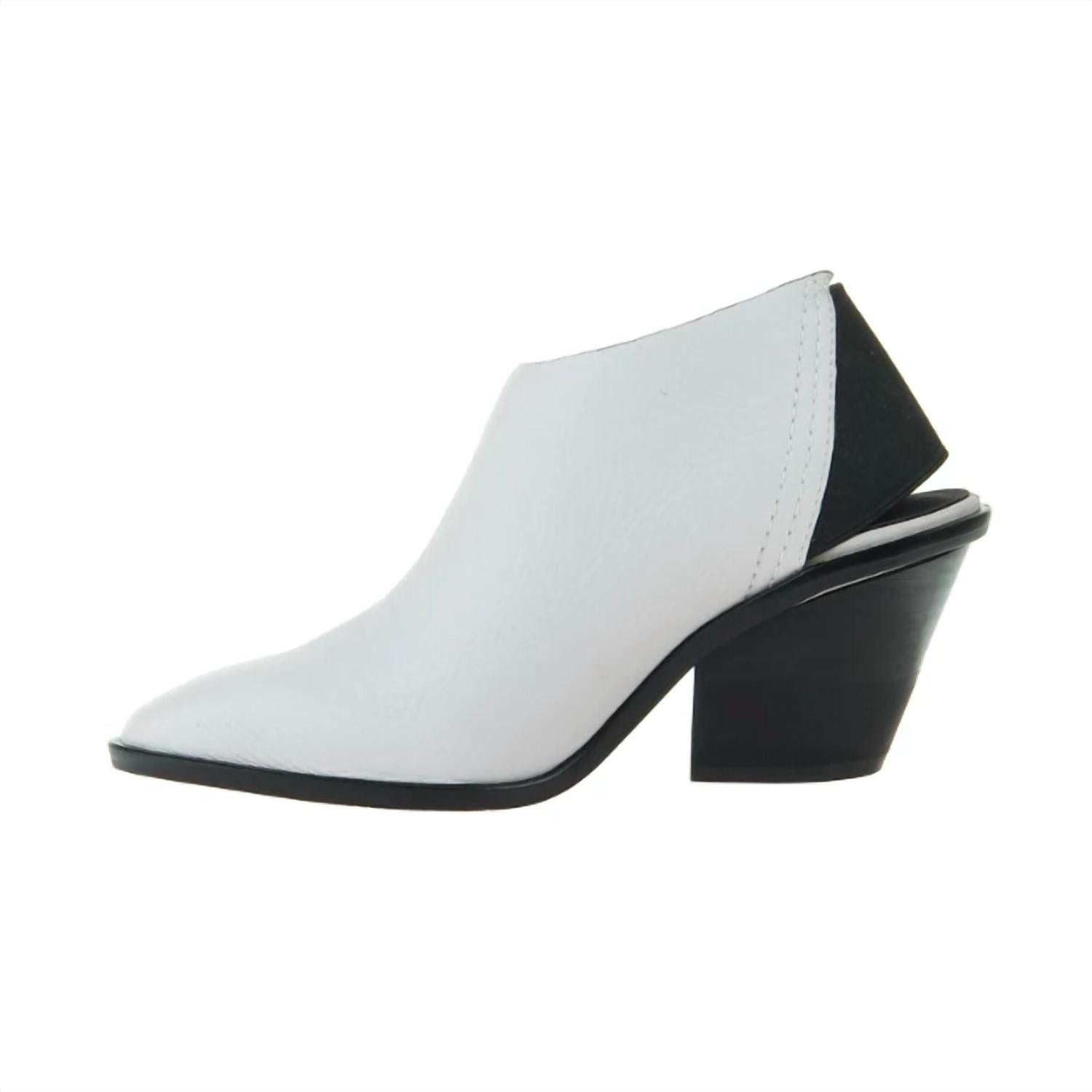 Naked Feet Women's Eros Mules in dove grey leather - women's shoe - detail view