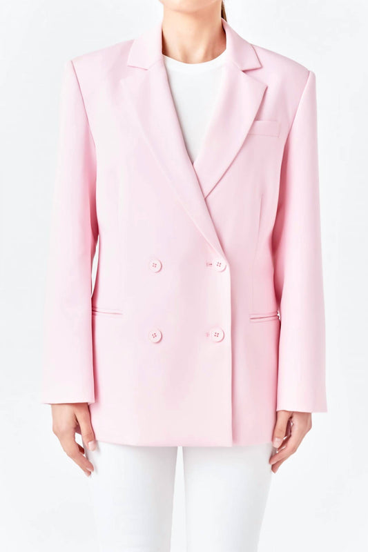 Endless Rose - Double Breast Basic Blazer