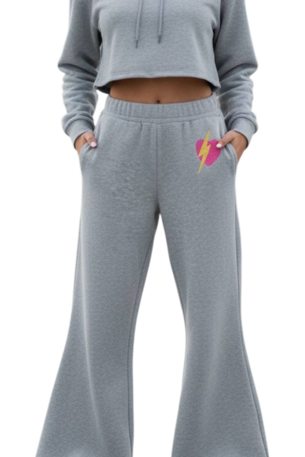 Just Madison - Heart And Bolt Sweatpants