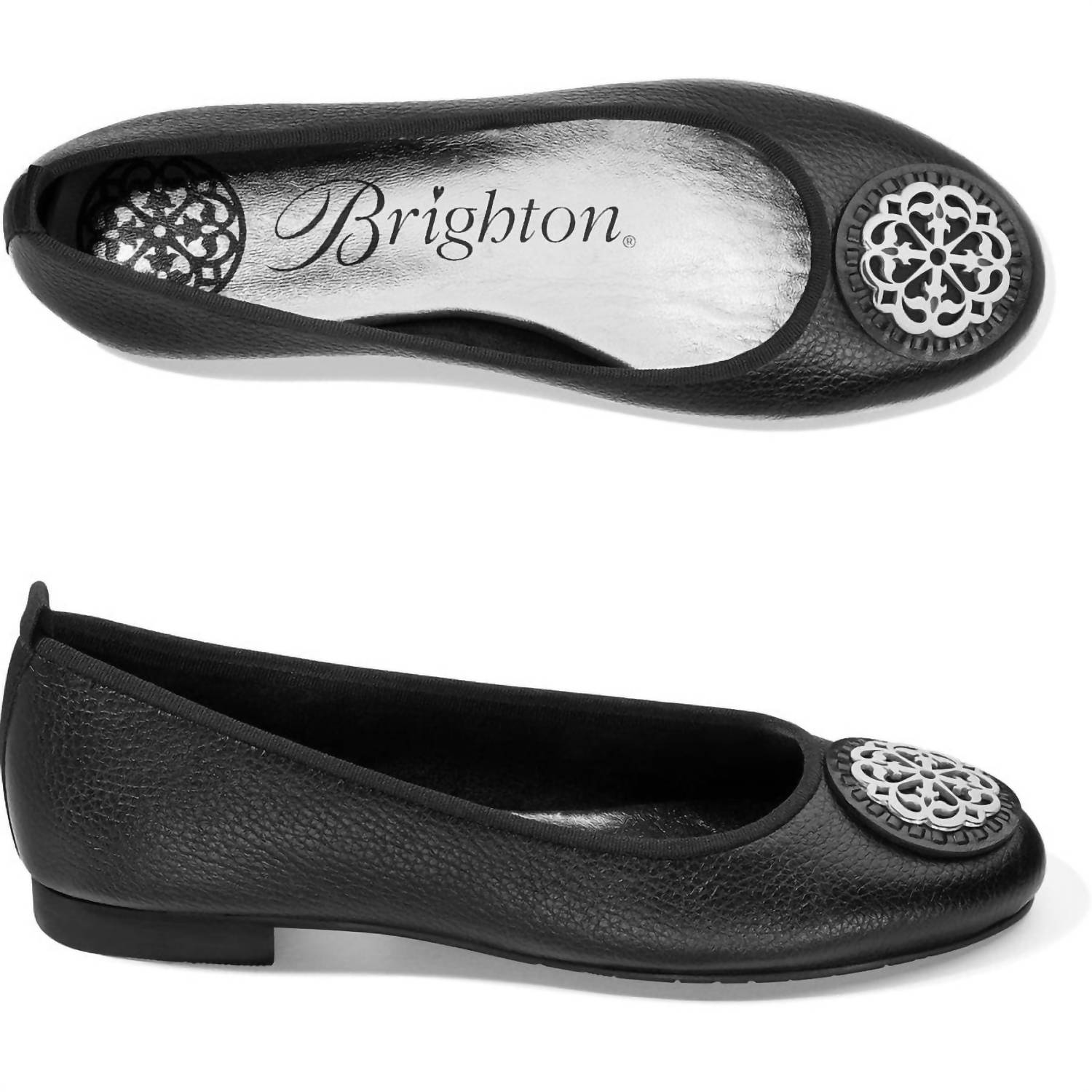 Brighton Women's Aleta Ballerina Flats in black - women's flats - alternate view