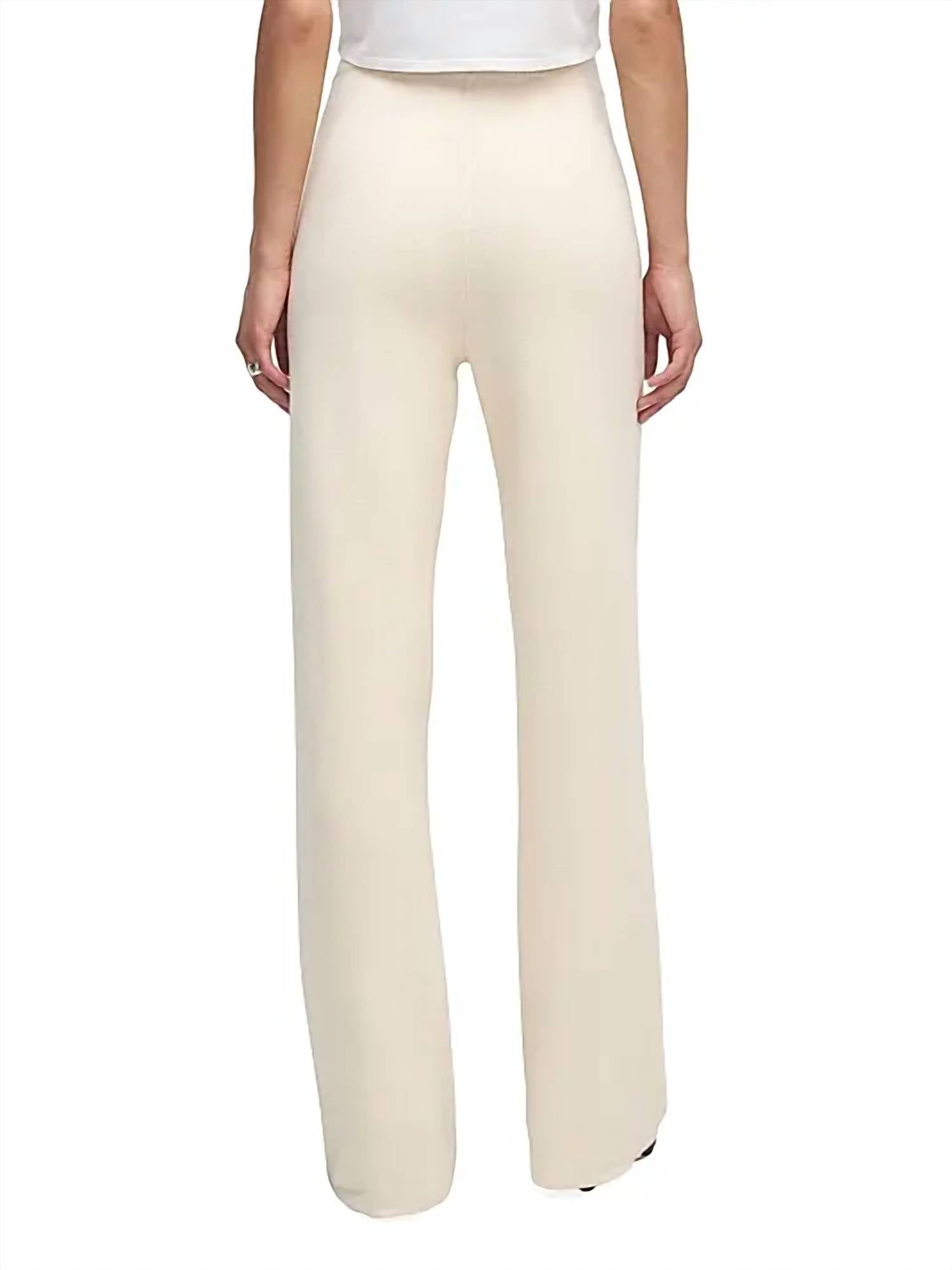 Favorite Daughter Do Not Use Fatigue Sisters Wide Leg Pants in cream - women's pants - detail view