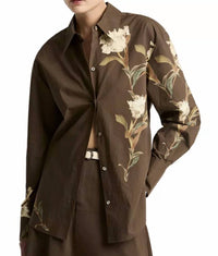 Vince - PLACEMENT PRINT BUTTON FRONT SHIRT