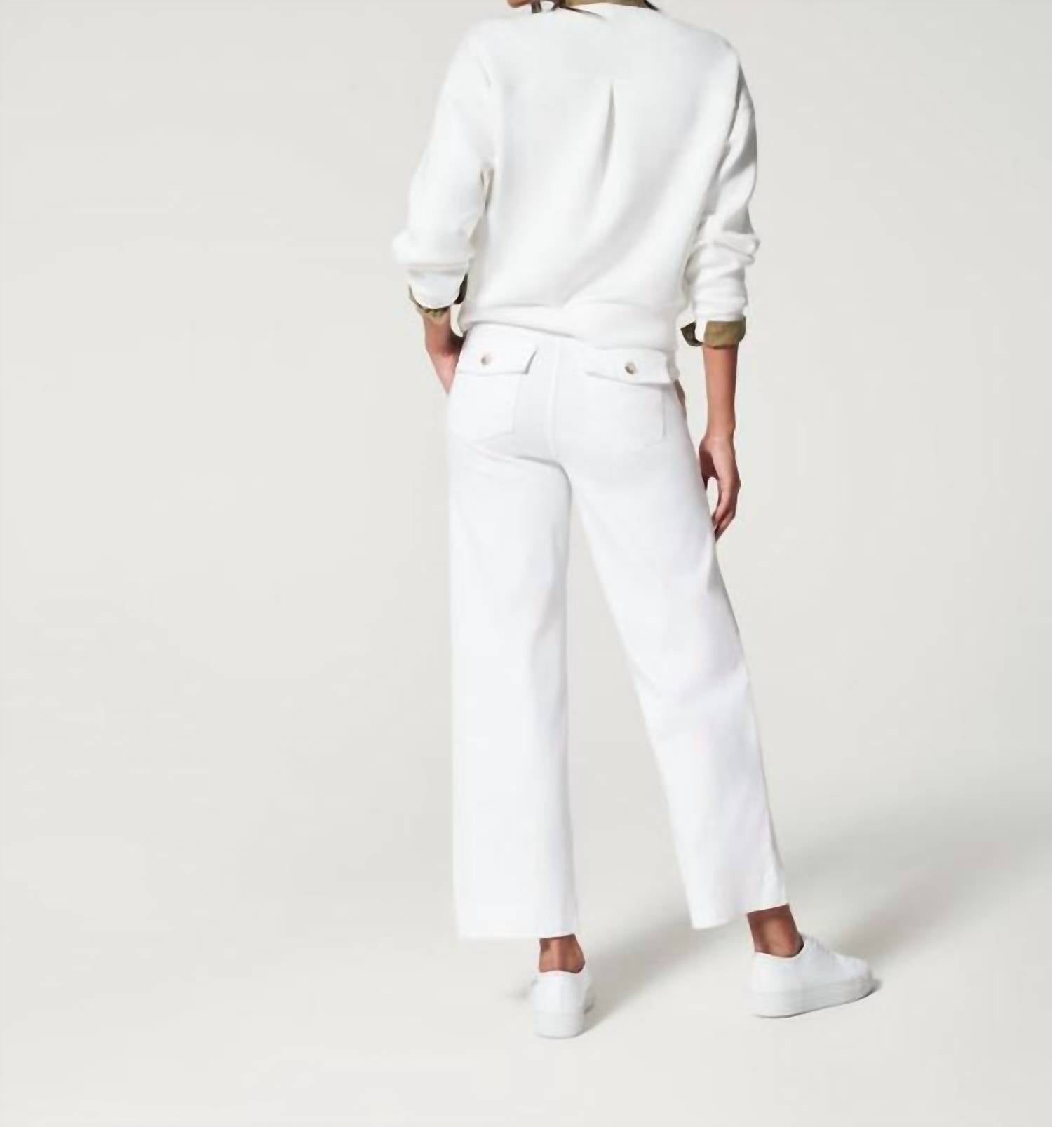 Spanx - Stretch Twill Cropped Wide Leg Pants
