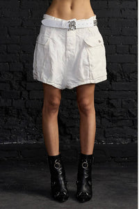 R13 - Bubble Crinkle Linen Skort