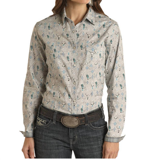 Panhandle - Skull And Boot Snap Shirt