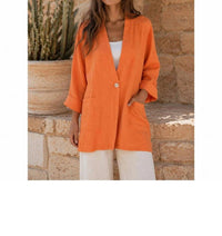 Tempo Paris - Linen Oversized One Button Jacket
