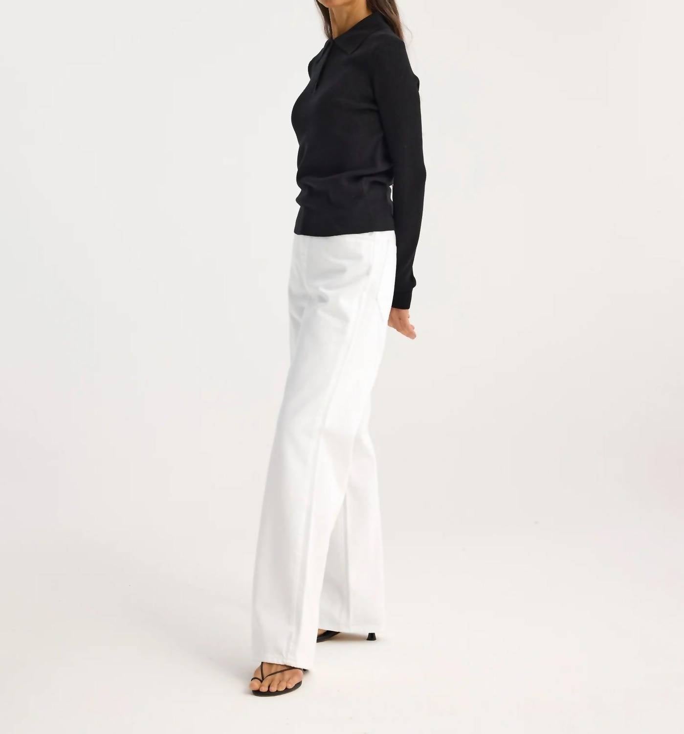 Rohe - Rib Knitted Long Sleeve Polo Shirt