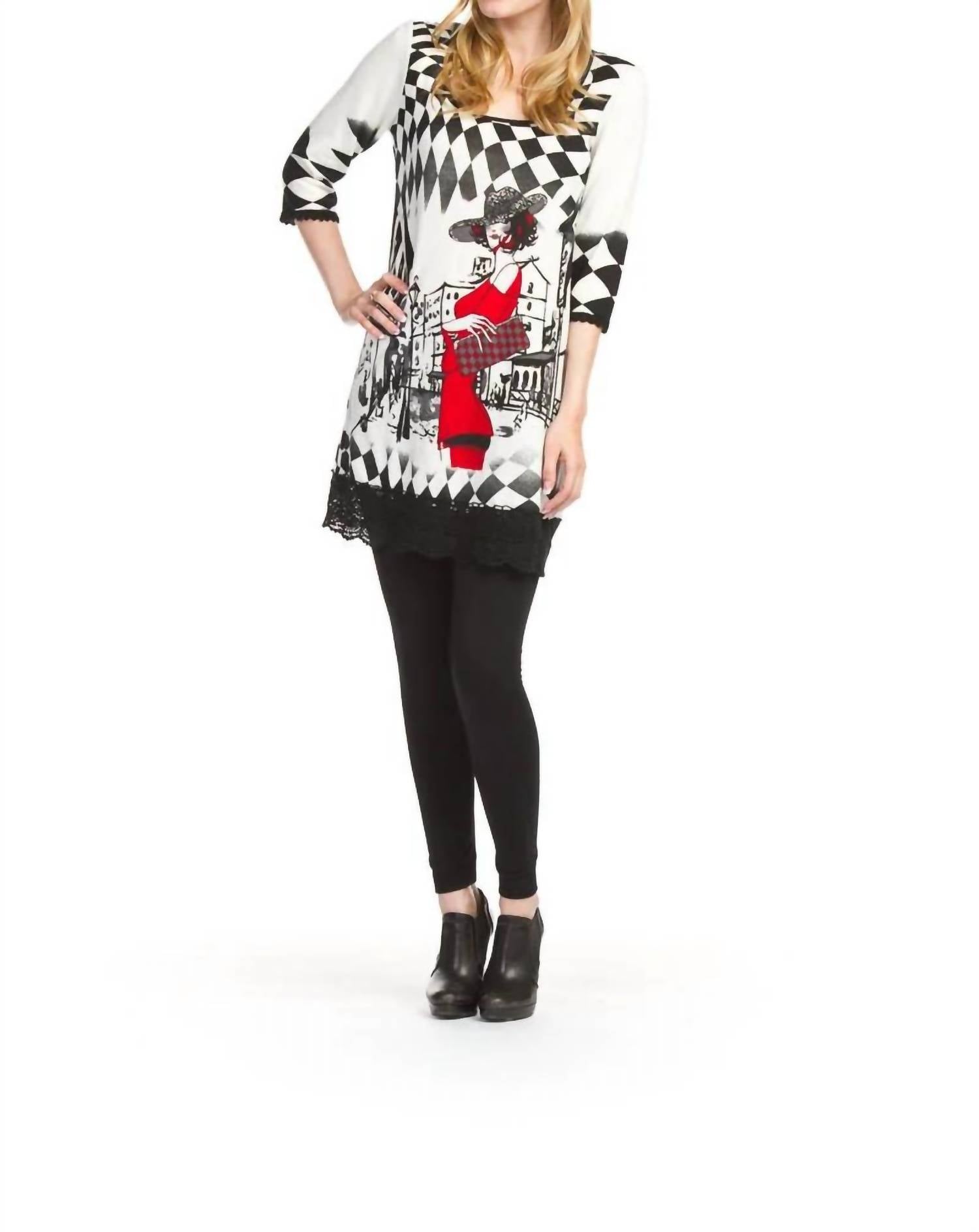 Papillon - Urban Lady Print Sweater Dress