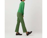 Ann Mashburn Kendall Flare 5-pocket Jeans in avocado stretch cord - women's jeans - alternate view
