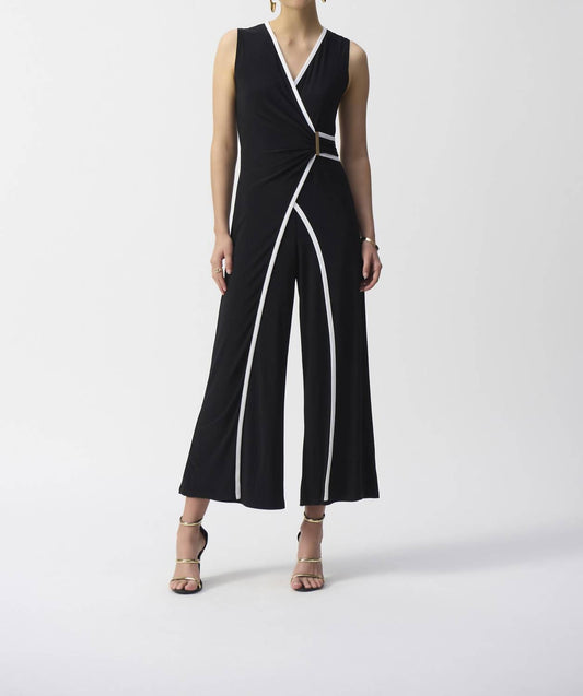 Joseph Ribkoff - Formal Sleeveless V-neck Jumpsuit
