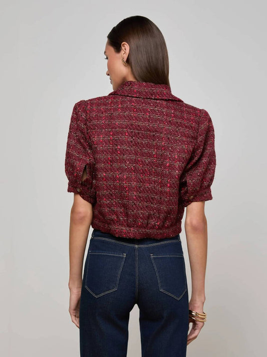 L'Agence - Cove Cropped Tweed Jacket