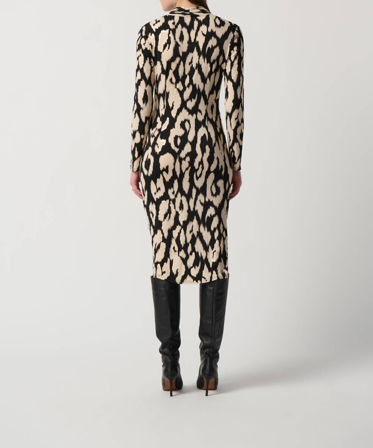 Joseph Ribkoff - Animal Print Ruched Bodycon Dress