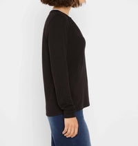 Nic + Zoe - Cozy Jersey Double Layer Split Neck Tee