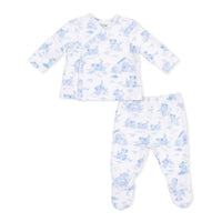 Angel Dear - Kids Puppy Toile Take Me Home With Convertible Pant Set