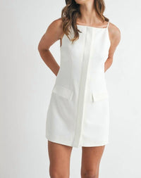Mable - Shoulder Strap Suiting Mini Dress