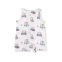 Angel Dear - Kids Zooming Golf Carts Muslin Sleeveless Shortie Romper