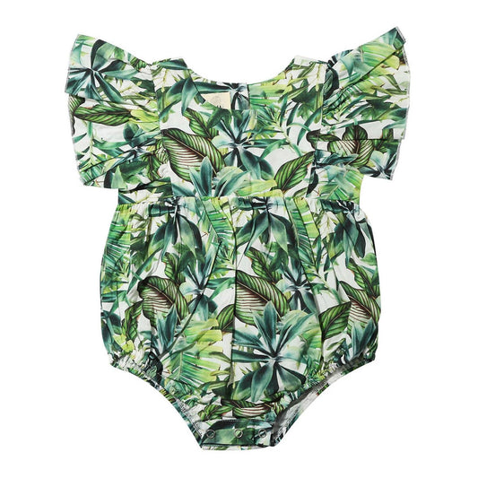 Vignette - Girl's Printed Miranda Ruffle Bubble Onesie