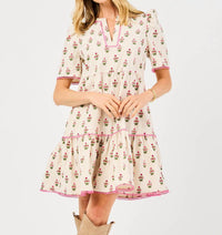 Mary Square - Adelyn Puff Sleeve Mini Dress