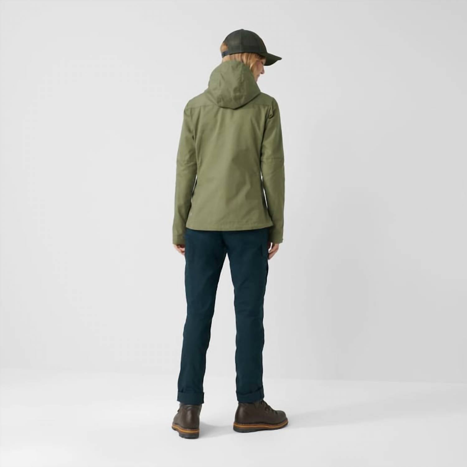 Fjallraven Women's Stina Jacket in green - women's top - detail view