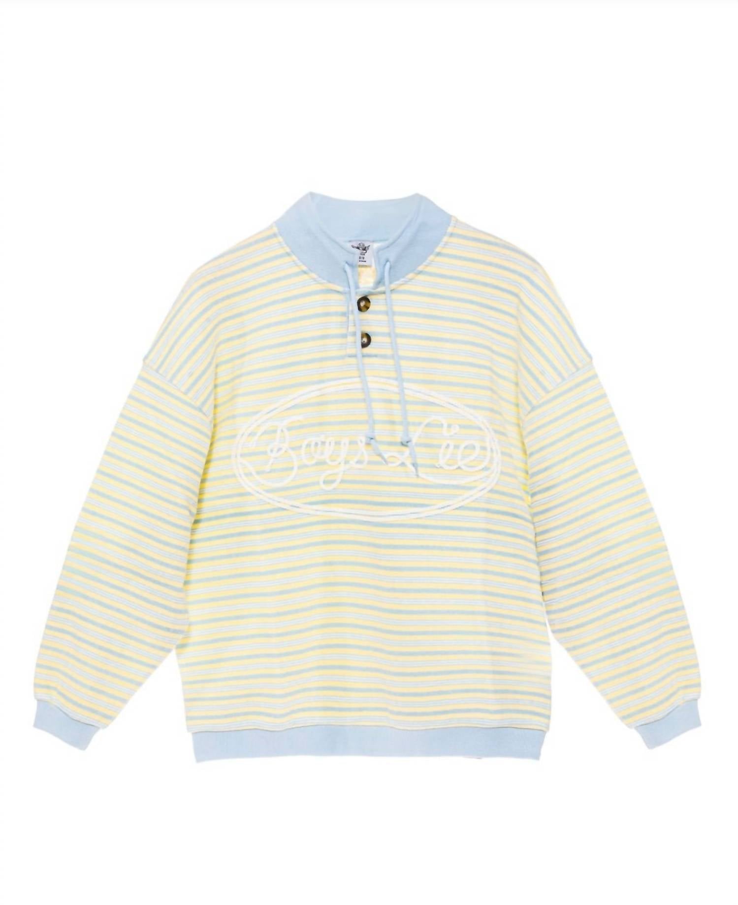 Boys Lie - Honor Roll Henley Crewneck Top