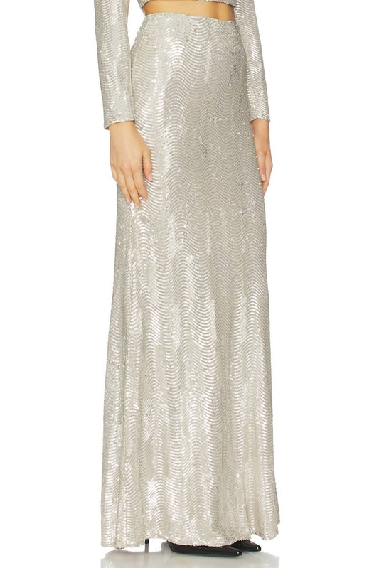 L'Agence - Sequin Zeta Long Skirt