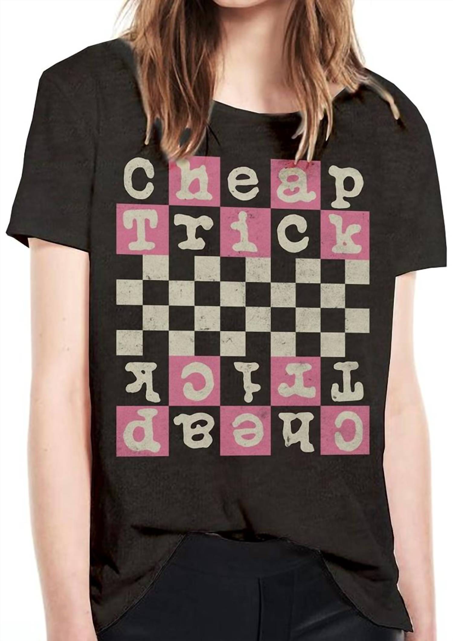 Cheap Trick Checkerboard Crop Tee