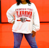 QUEEN OF SPARKLES Tide Alabama Vintage Sweatshirt in grey - women's top - view 4