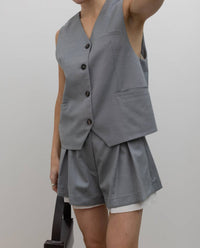 Tela - Gabriel Cool Wool Button Down Vest