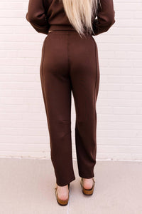 Thread & Supply Lenore Pants in coffee bean - women's pants - alternate view