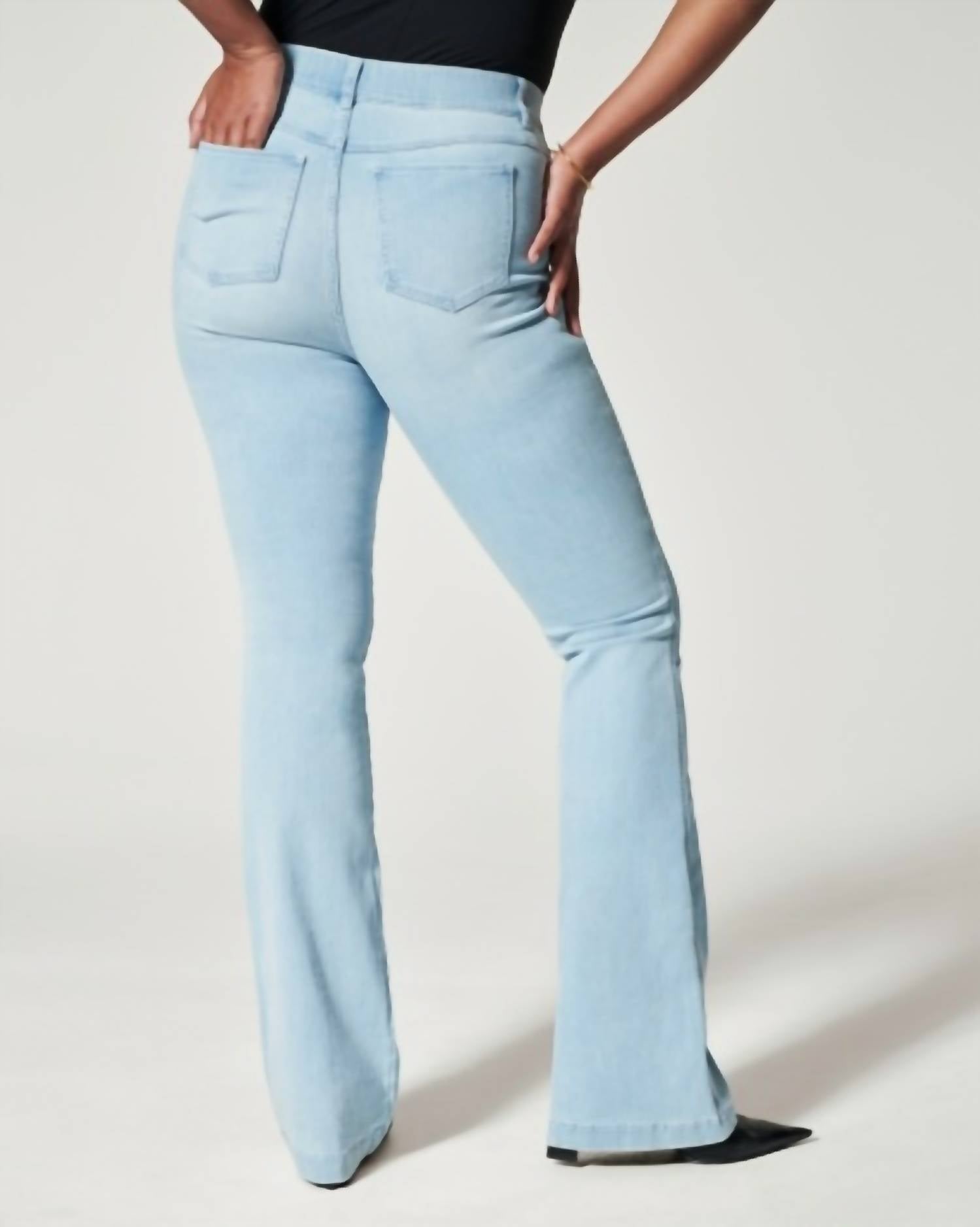 Spanx High-rise Flare Jeans in retro light wash - women's pants - view 4