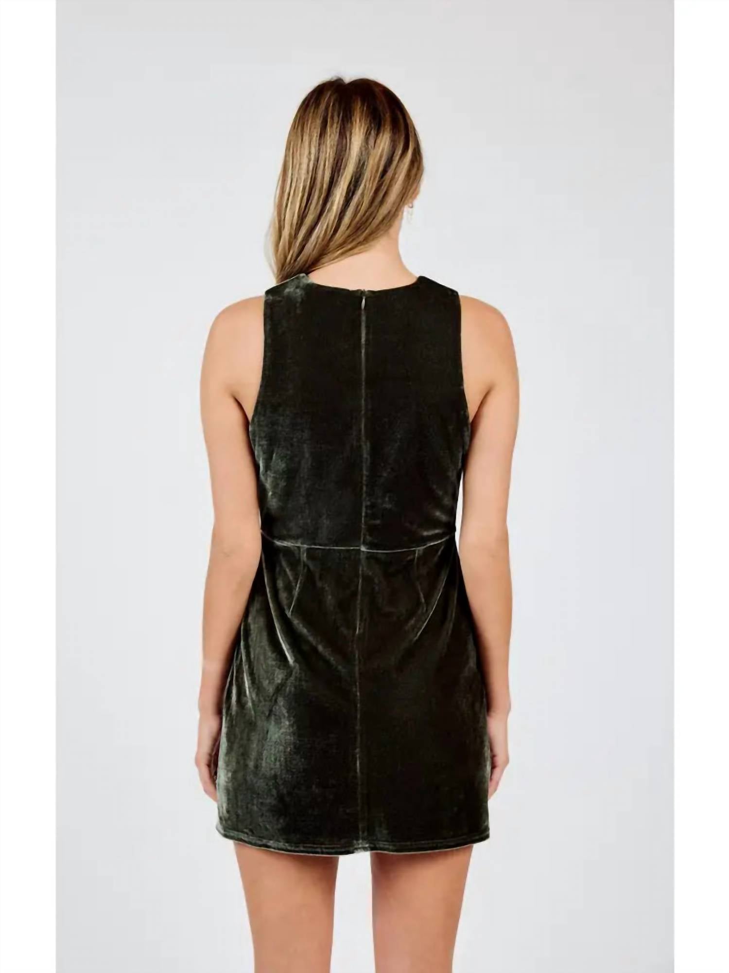 Sadie & Sage - Midnight Oil Velvet Mini Dress