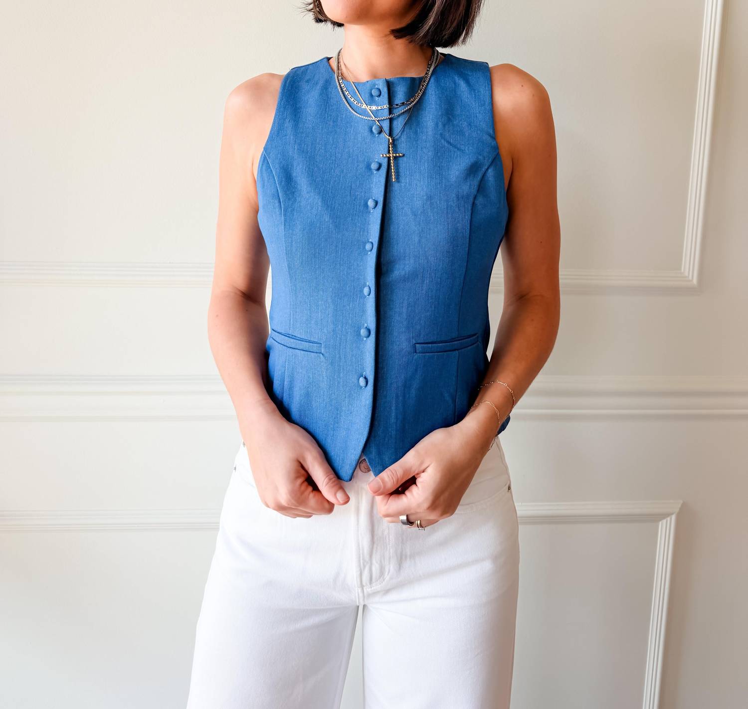 Glam - Tailored Vest Top