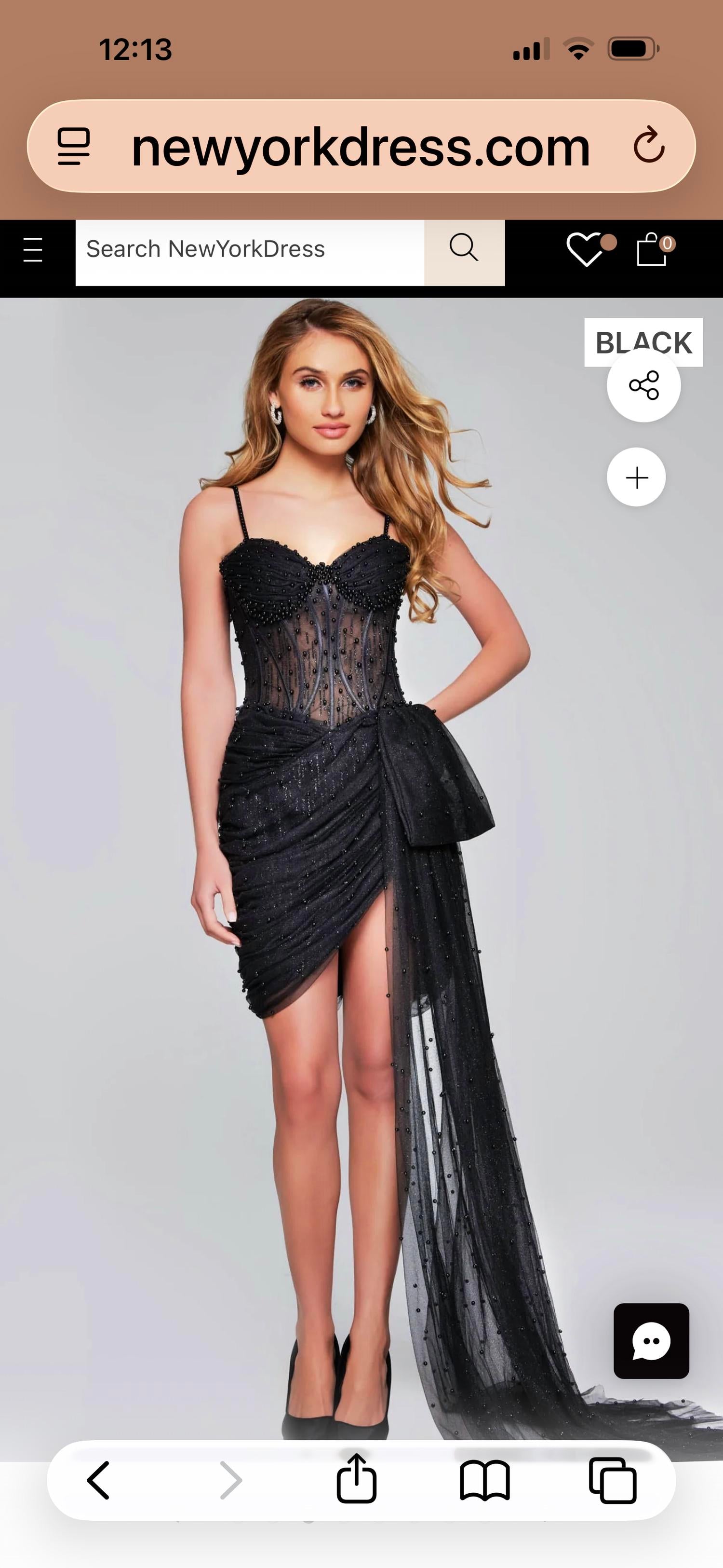 JOVANI Beaded Straps dress in black - women's dress - alternate view