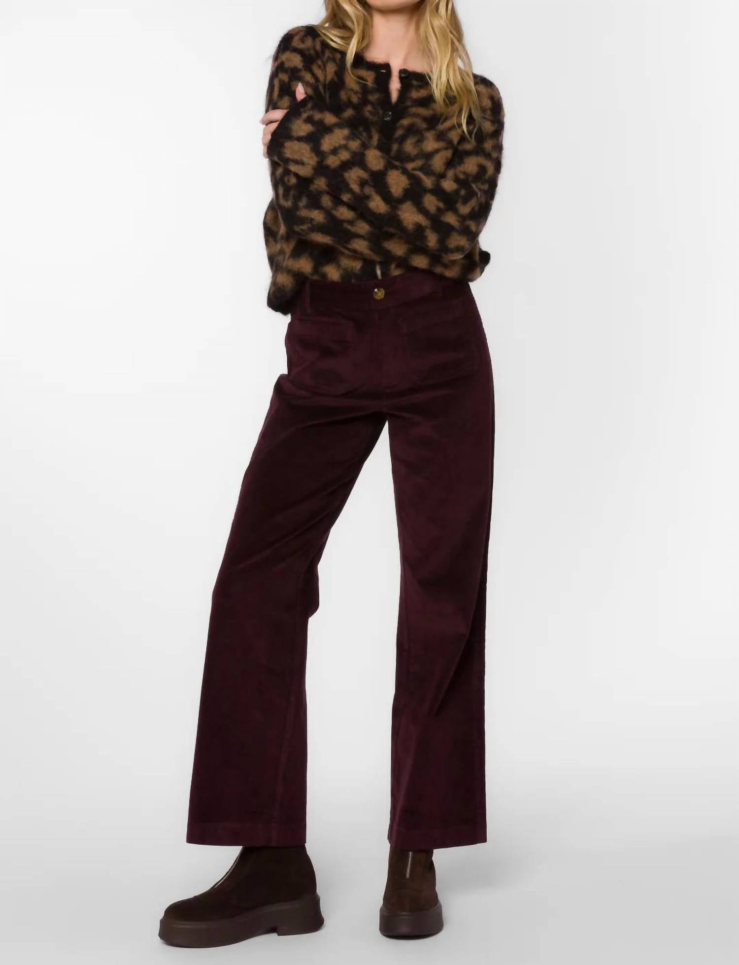 Velvet Heart Becker High Rise Flare Jeans in deep plum - women's jeans - view 4