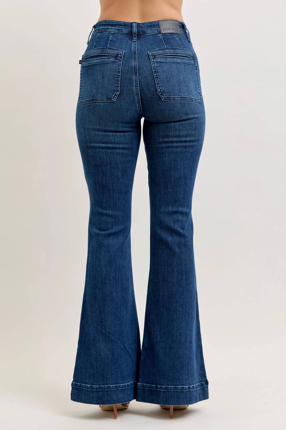 Judy Blue - High Waist Flare Jeans With Vintage Pocket