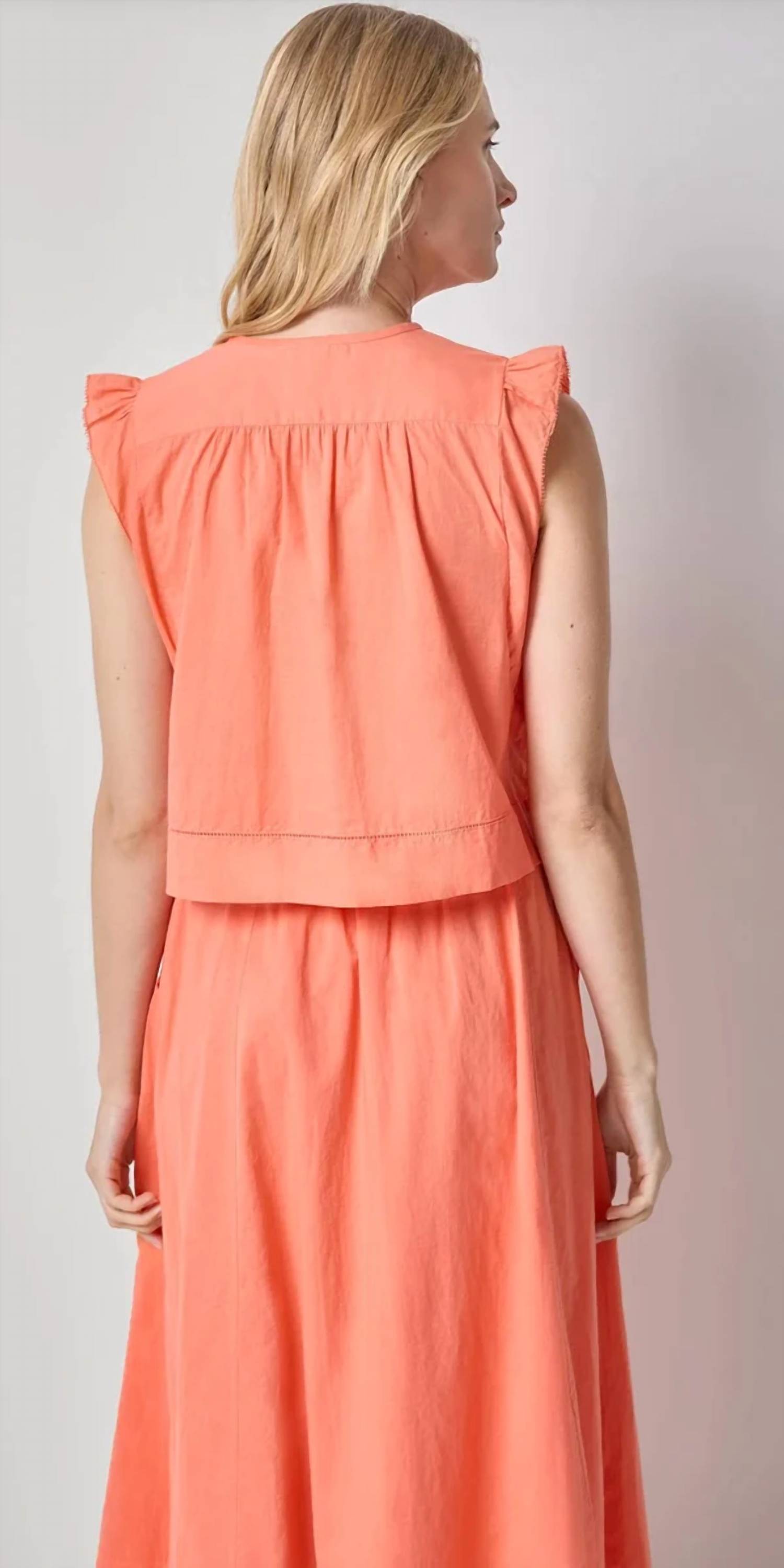 Lilla P - Smocked Shoulder V-neck Top