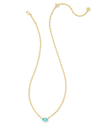 Kendra Scott Women's Cailin Pendant Necklace in aqua crystal - women's jewelry - detail view