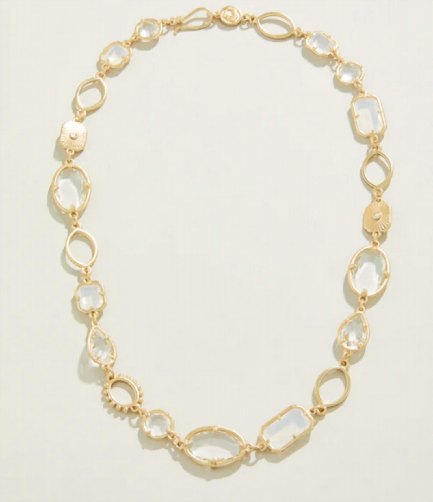 spartina 449 Women's Lagoon Crystal Necklace in gold - women's jewelry