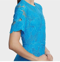 ELIE TAHARI Lace Over Butterfly Dress in aqua - women's dress - view 5