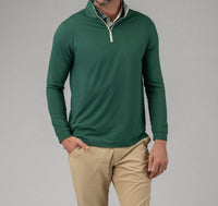 Good Good Golf Practice Round Q-Zip Top in green - men's long sleeve top