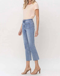 Vervet By Flying Monkey - Julia Kick Flare Front Pocket Denim Jeans
