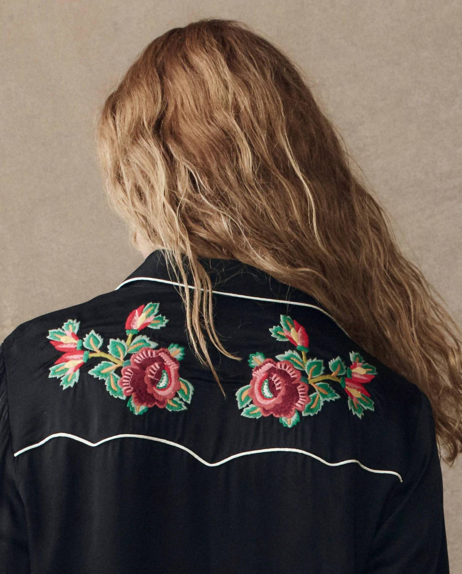 The Great. - Heirloom Rose Western Shirt
