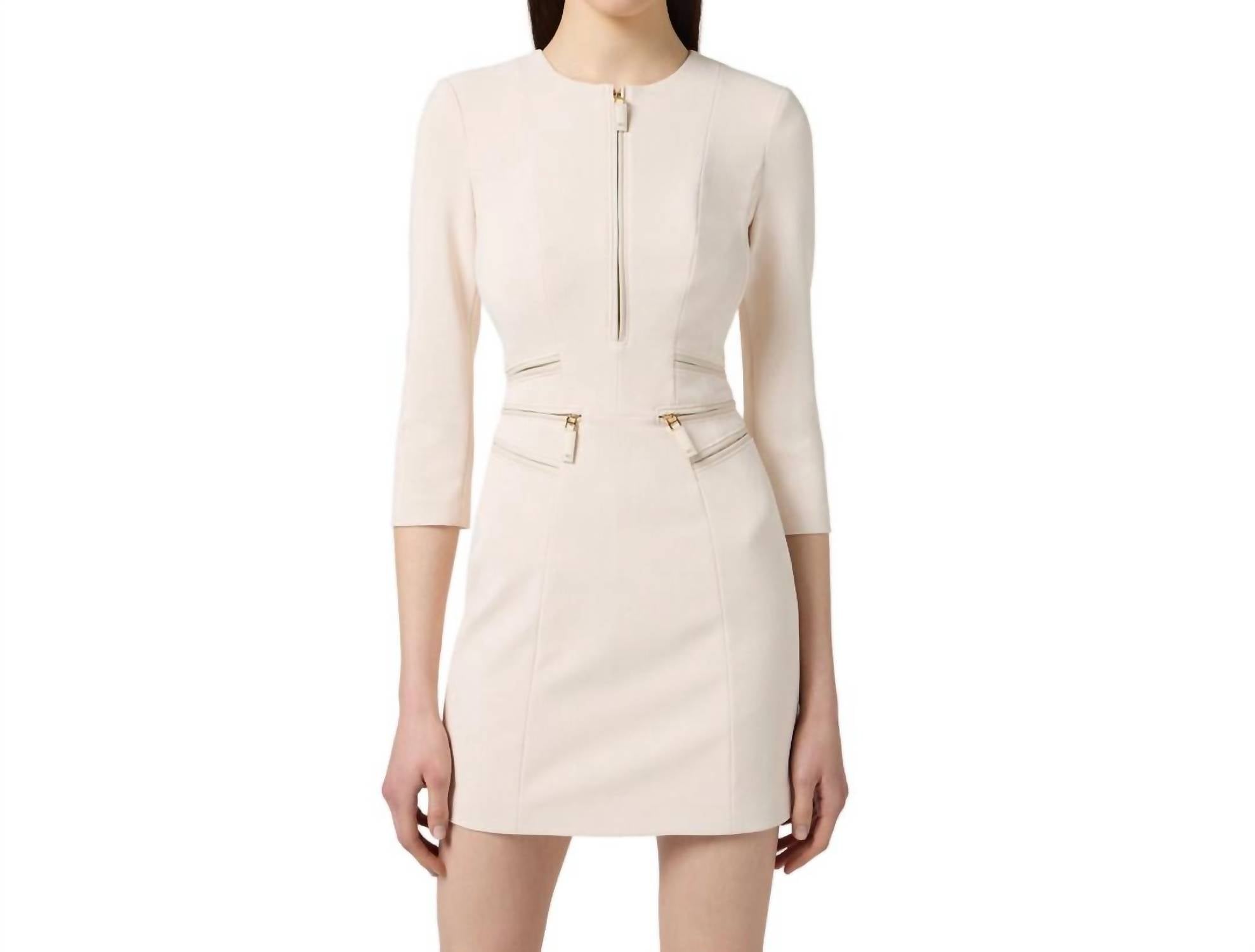 Elisabetta Franchi - Double Layer Crepe Zip Dress