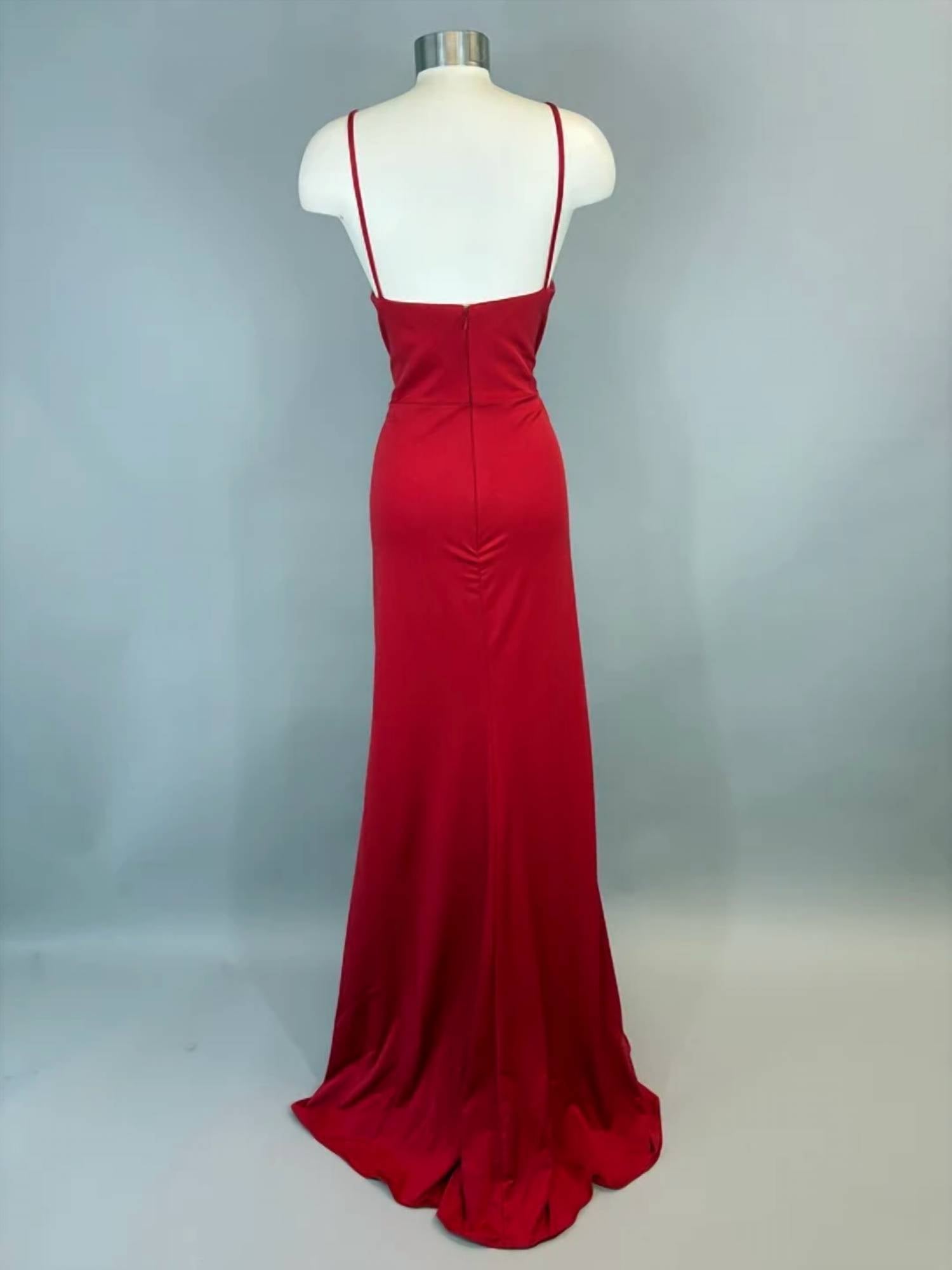 Faviana - Women's V Neck Prom Dress - Plus
