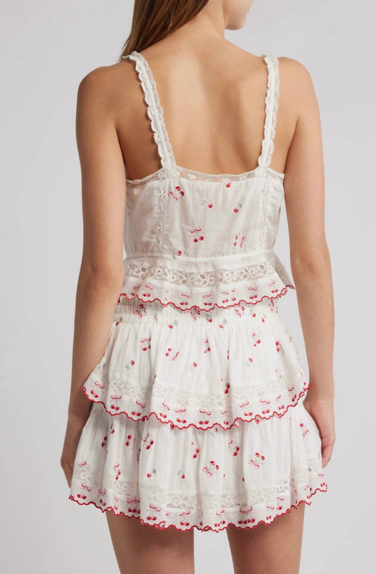 Loveshackfancy - Embroidered Cherry Vietta Top