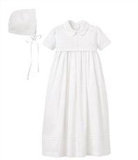 Elegant Baby Boys' Gown And Bonnet Christening Set in white - kids' dress