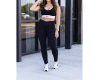 Julia Rose - Stephanie Crossover Pocket Full Length Leggings