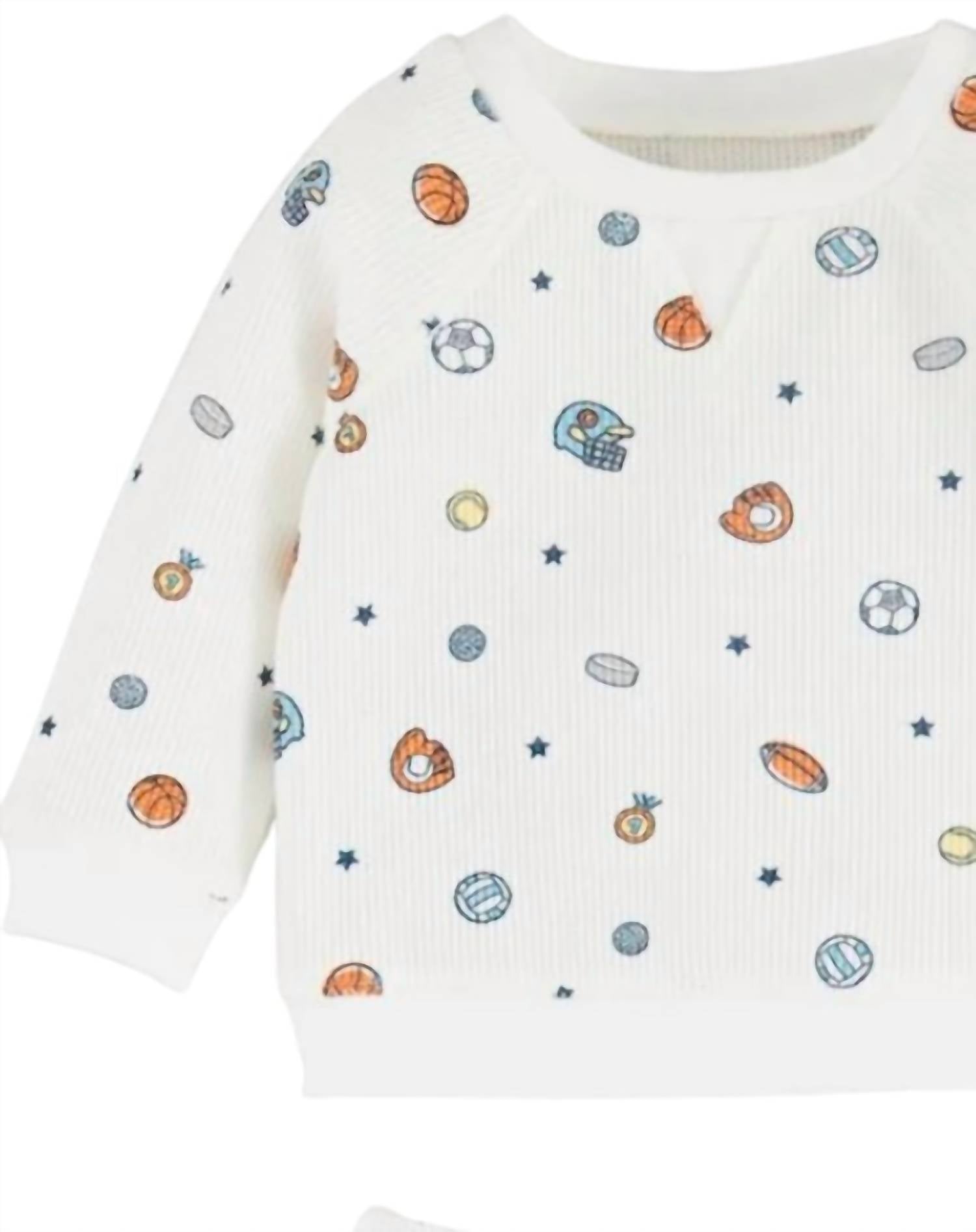 Mudpie - Sports Print Baby Outfit Set