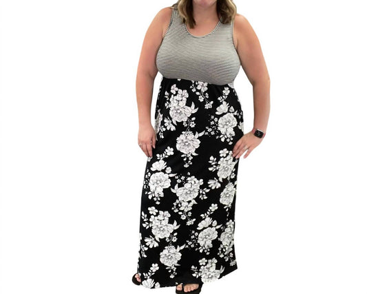 White Birch - Floral Tank Maxi Dress